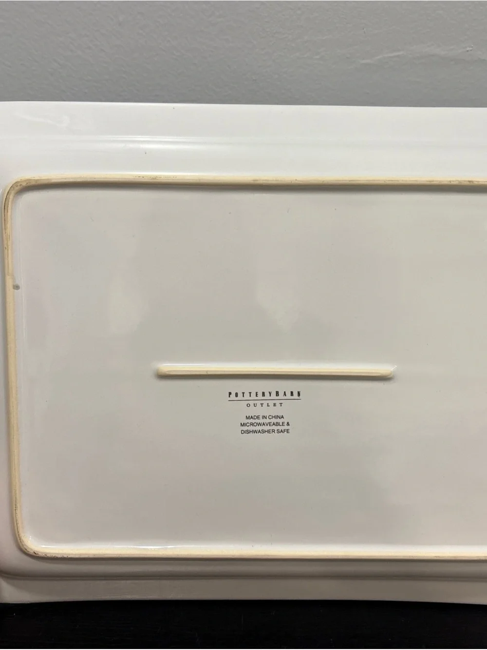 Pottery Barn White Ceramic Cheese & Crackers Platter charcuterie plate dinner
